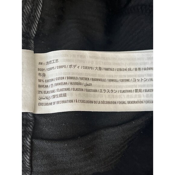 Hollister 26 Black Ripped High Rise Curvy Jean Shorts Raw Hem Distressed - Picture 6 of 14